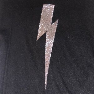 Wildfox Sweaters - WILDFOX LIGHTNING BOLT BLACK SWEATER TOP, SIZE L Wildfox Sweaters - WILDFOX LIGHTNING BOLT BLACK SWEATER TOP, SIZE L